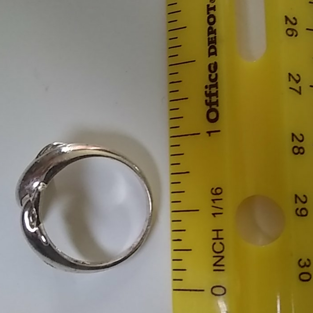 Sterling Solid Silver 925 Two Dolphins Ring - image 4